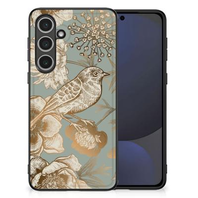 Bloemen Hoesje voor Samsung Galaxy S24 FE Vintage Bird Flowers
