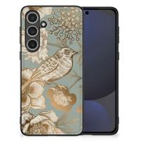 Bloemen Hoesje voor Samsung Galaxy S24 FE Vintage Bird Flowers