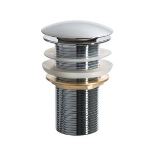 Klikwaste Chroom 5/4" Luxe Lange Clickwaste Aqua Splash