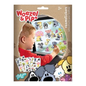 Raam/autoraam kinder stickers - 70x stuks - Woezel en Pip thema