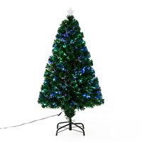 HOMCOM Kerstboom dennenboom kerstboom LED-optische vezel boom ster 8 model | Aosom Netherlands