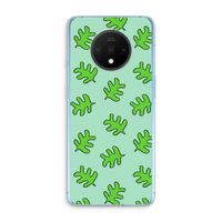 Groene blaadjes: OnePlus 7T Transparant Hoesje