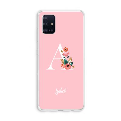 Pink Bouquet: Galaxy A51 4G Transparant Hoesje