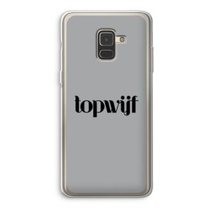 Topwijf Grijs Zwart: Samsung Galaxy A8 (2018) Transparant Hoesje