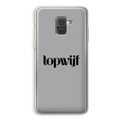 Topwijf Grijs Zwart: Samsung Galaxy A8 (2018) Transparant Hoesje