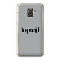 Topwijf Grijs Zwart: Samsung Galaxy A8 (2018) Transparant Hoesje