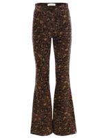 LOOXS Little winter velvet flare broek meisjes - bruin - luipaard