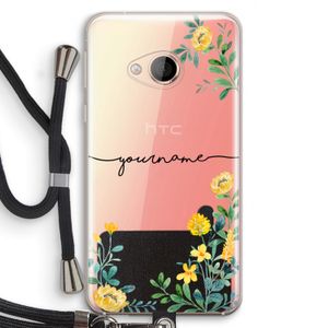 Gele bloemen: HTC U Play Transparant Hoesje met koord