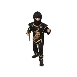 Ninja kostuum - zwart - kinderen - polyester - ninjapak - verkleedkleding