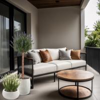 Kunstlavendel bol op stam 120cm UV Blauw