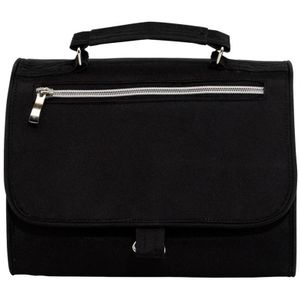 Luxe toilettas/make-up tas zwart 25 cm voor dames