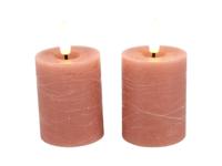 Ledkaars Lyon ro 5x5x9 cm roze s2 - Countryfield