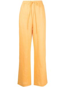 Nanushka pantalon en lin Polyka à coupe droite - Orange