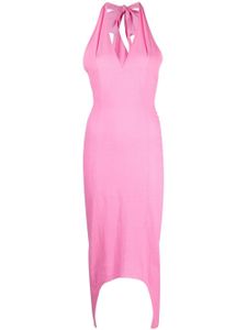 Patou robe asymétrique à dos-nu - Rose