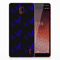 Nokia 1 Plus TPU bumper Vlinder Patroon