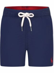 POLO RALPH LAUREN KIDS short de bain Polo Pony à lien de resserrage - Bleu