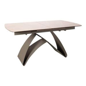 PTMD Shiva Grey Ceramic Diningtable Extendable Grey Leg