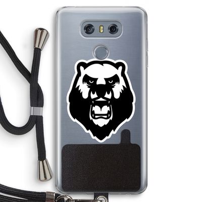 Angry Bear (white): LG G6 Transparant Hoesje met koord