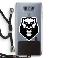 Angry Bear (white): LG G6 Transparant Hoesje met koord