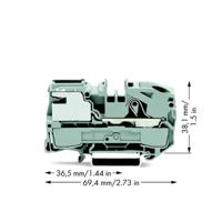 WAGO 2016-7111 Potentiaalklem 12 mm Spanveer Grijs 25 stuk(s) - thumbnail