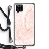 Peach bath: Samsung Galaxy A12 Transparant Hoesje met koord