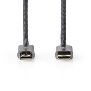 Nedis Ultra High Speed HDMI-Kabel | HDMI Connector | HDMI Connector | 8K@60Hz | 48 Gbps | 5.00 m | Rond | 6.7 mm | Gun Metal Grijs | Cover Box -