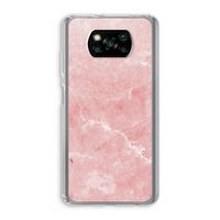 Roze marmer: Xiaomi Poco X3 NFC Transparant Hoesje