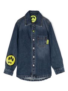 Barrow kids veste en jean à logo imprimé - Bleu