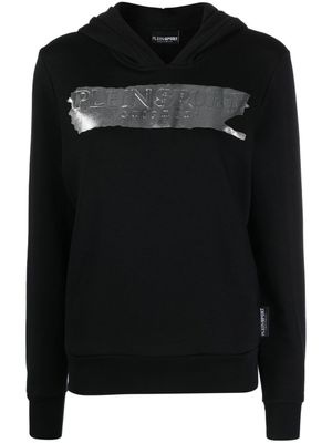 Plein Sport hoodie à logo imprimé - Noir
