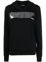 Plein Sport hoodie à logo imprimé - Noir