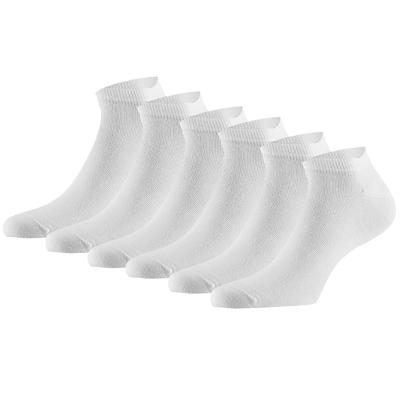 Apollo Sneakersokken Basic Bamboo Wit 6-pack-43/46