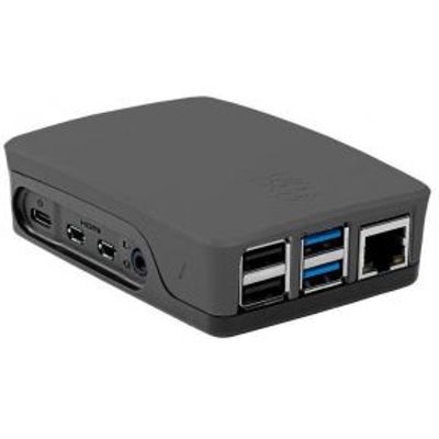 Behuizing Voor Raspberry Pi 4 Model B - Zwart/Grijs