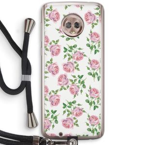 Kleine roosjes: Motorola Moto G6 Transparant Hoesje met koord