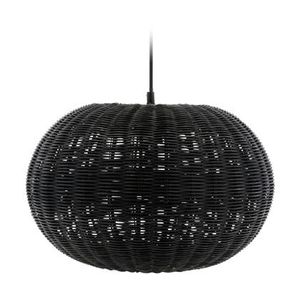 Villa Collection Werna rattan hanglamp zwart - 40,5 x 25 cm