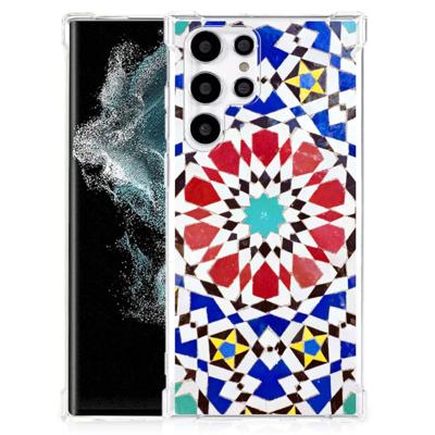 Samsung Galaxy S22 Ultra Anti-Shock Hoesje Mozaïek Samsung Galaxy S22 Ultra Anti-Shock Hoesje Mozaïek