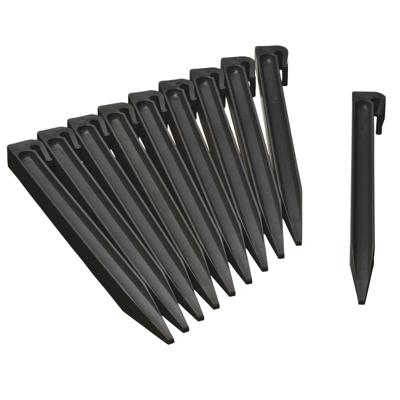 Nature Grondpennen voor perkranden - 40x stuks - zwart - 26,7 cm - grasranden / borderranden