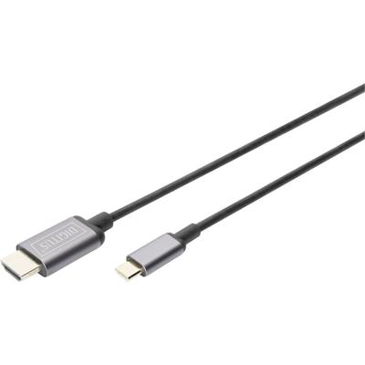 Digitus USB 3.2 Gen 1 (USB 3.0), USB 3.2 Gen 1 (USB 3.0) Adapterkabel [1x USB 3.2 Gen 2 stekker C (USB 3.1), USB-C stekker - 1x HDMI-stekker] DA-70821 1.80 m