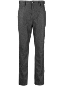 Hackett pantalon droit Flannel à patch logo - Gris