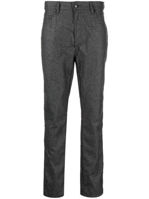 Hackett pantalon droit Flannel à patch logo - Gris