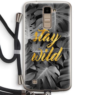 Stay wild: LG K10 (2016) Transparant Hoesje met koord