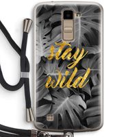 Stay wild: LG K10 (2016) Transparant Hoesje met koord