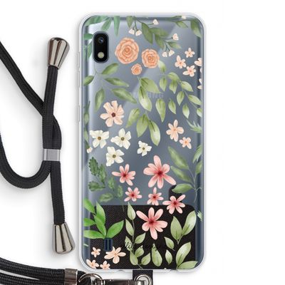 Botanical sweet flower heaven: Samsung Galaxy A10 Transparant Hoesje met koord