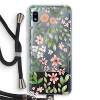 Botanical sweet flower heaven: Samsung Galaxy A10 Transparant Hoesje met koord