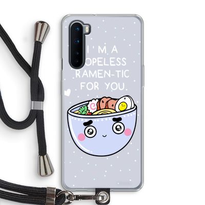 I'm A Hopeless Ramen-Tic For You: OnePlus Nord Transparant Hoesje met koord