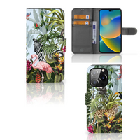 Telefoonhoesje met Pasjes voor iPhone 14 Pro Jungle