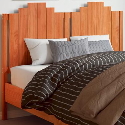 Hoofdbord 135 cm massief grenenhout wasbruin