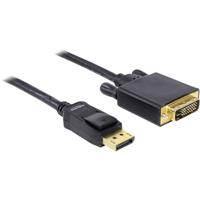 Delock 82591 DisplayPort-kabel DisplayPort / DVI Adapterkabel DisplayPort-stekker, DVI-D 24+1-polige stekker 2.00 m Zwart