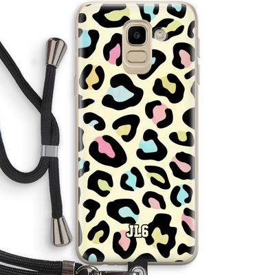 Leopard pattern: Samsung Galaxy J6 (2018) Transparant Hoesje met koord