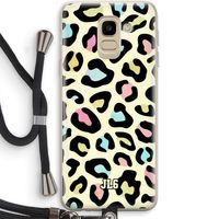 Leopard pattern: Samsung Galaxy J6 (2018) Transparant Hoesje met koord