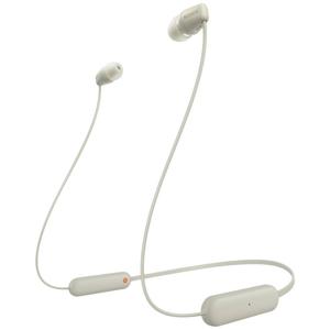 Sony WI-C100 In Ear headset Bluetooth Stereo Taupe Headset, Klankregeling, Volumeregeling, Nekband, Bestand tegen zweet, Waterafstotend